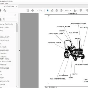 Kubota B1550HST-D Tractor Parts Book Manual - PDF DOWNLOAD