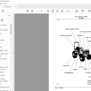Kubota B1700D Tractor Parts Book Manual - PDF DOWNLOAD