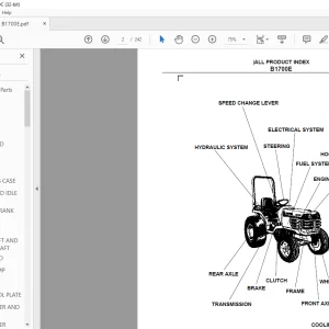 Kubota B1700E Tractor Parts Book Manual - PDF DOWNLOAD