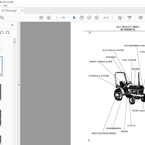 Kubota B1750HST-D Tractor Parts Book Manual -  PDF DOWNLOAD