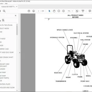 Kubota B2100DT Tractor Parts Book Manual - PDF DOWNLOAD