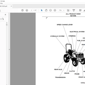 Kubota B2100E Tractor Parts Book Manual - PDF DOWNLOAD