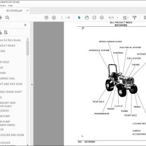 Kubota B2100HSD Tractor Parts Book Manual - PDF DOWNLOAD