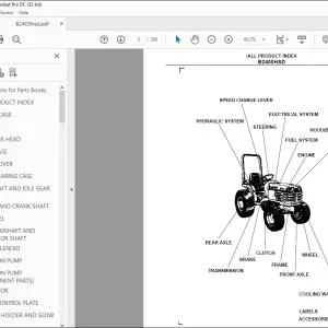 Kubota B2400HSD Tractor Parts Book Manual - PDF DOWNLOAD
