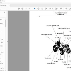 Kubota B2400HSE Tractor Parts Book Manual- PDF DOWNLOAD