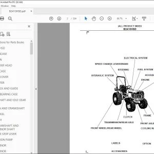 Kubota B2410HSD Tractor Parts Book Manual - PDF DOWNLOAD