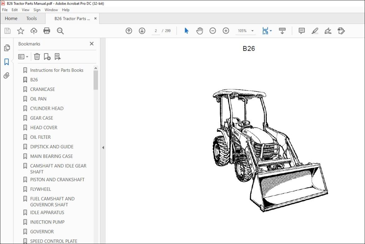 Kubota B26 Tractor Parts Book Manual - PDF DOWNLOAD - HeyDownloads ...