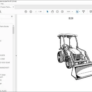 Kubota B26 Tractor Parts Book Manual - PDF DOWNLOAD