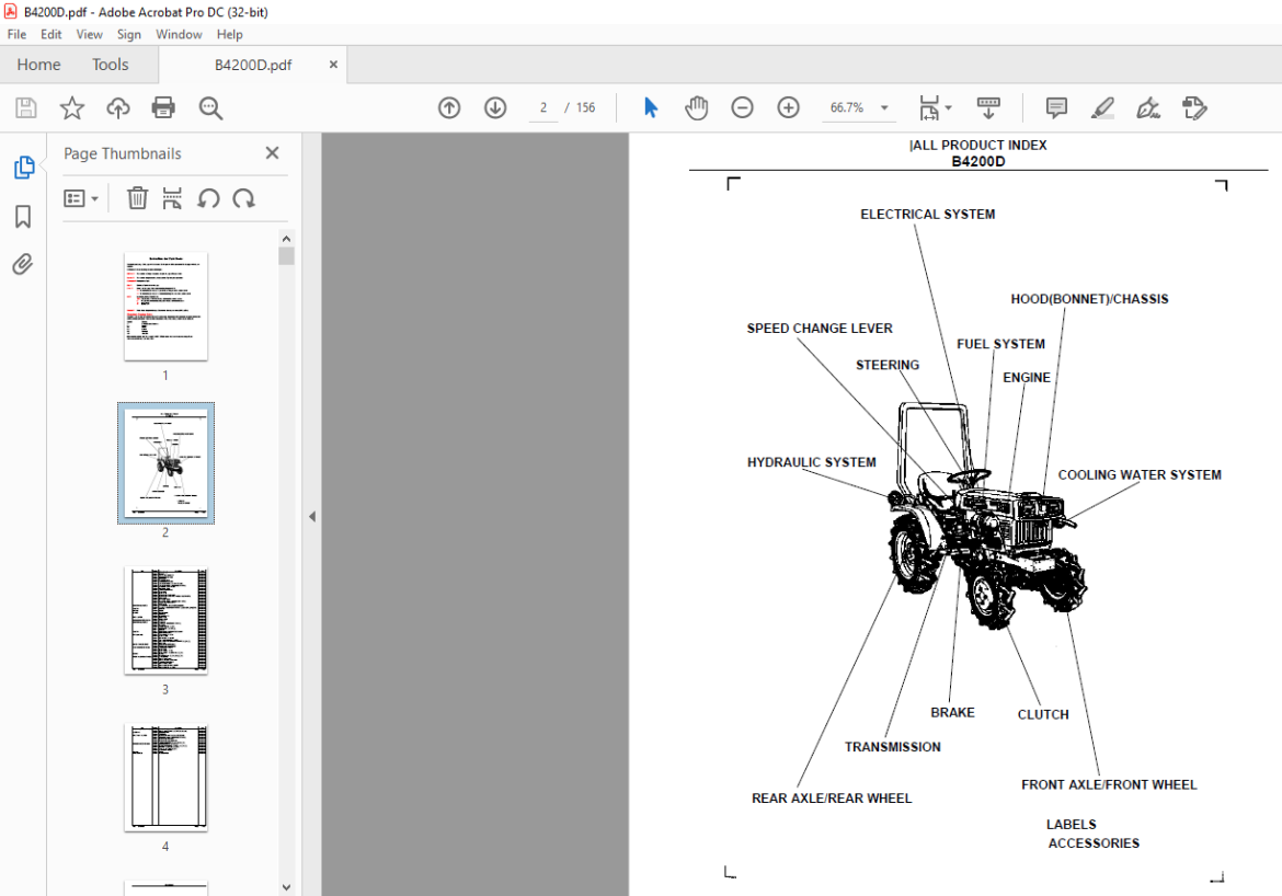 Kubota B4200D Tractor Parts Book Manual - PDF DOWNLOAD - HeyDownloads ...