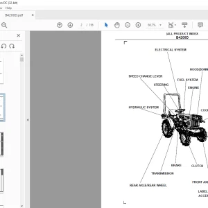 Kubota B4200D Tractor Parts Book Manual  - PDF DOWNLOAD