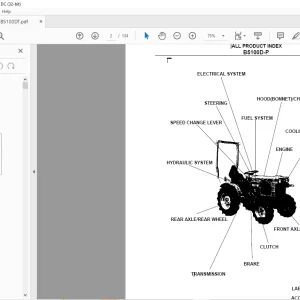 Kubota B5100DT Tractor Parts Book Manual- PDF DOWNLOAD