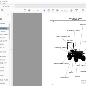 Kubota B6100E Tractor Parts Book Manual -  PDF DOWNLOAD