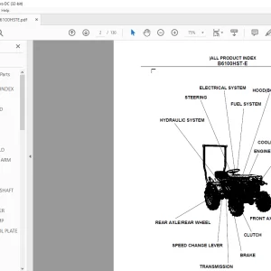 Kubota B6100HST-E Tractor Parts Book Manual - PDF DOWNLOAD