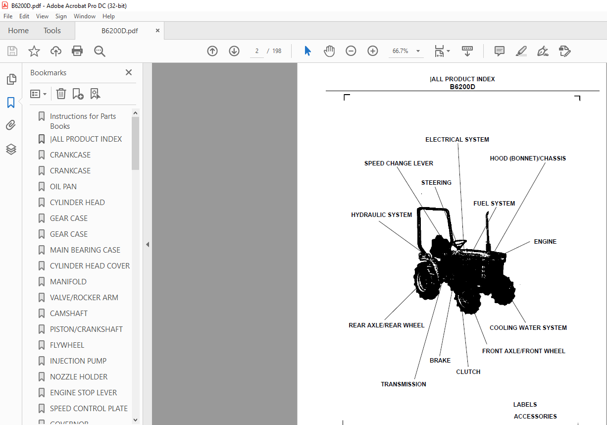 Kubota B6200D Tractor Parts Book Manual - PDF DOWNLOAD - HeyDownloads ...