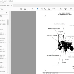 Kubota B7100HST-D OLD TYPE Tractor Parts Book Manual - PDF DOWNLOAD