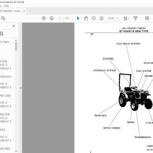 Kubota B7100HST-E NEW TYPE Tractor Parts Book Manual - PDF DOWNLOAD