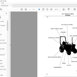 Kubota B7200D Tractor Parts Book Manual - PDF DOWNLOAD