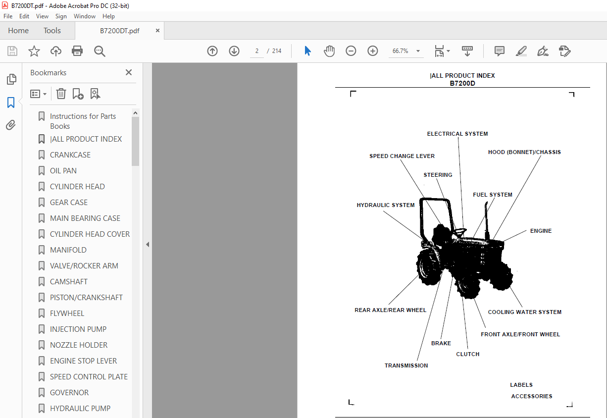 Kubota B7200D Tractor Parts Book Manual - PDF DOWNLOAD - HeyDownloads ...