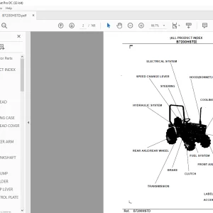 Kubota B7200HSTD Tractor Parts Book Manual  - PDF DOWNLOAD