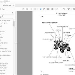 Kubota B7400HSD Tractor Parts Book Manual - PDF DOWNLOAD