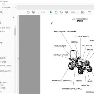 Kubota B7500D Tractor Parts Book Manual - PDF DOWNLOAD