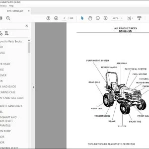 Kubota B7510HSD Tractor Parts Book Manual - PDF DOWNLOAD
