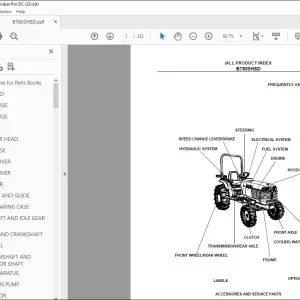 Kubota B7800HSD Tractor Parts Book Manual - PDF DOWNLOAD