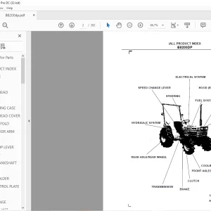 Kubota B8200DP Tractor Parts Book Manual - PDF DOWNLOAD