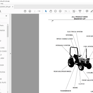 Kubota B8200HST-DP Tractor Parts Book Manual - PDF DOWNLOAD