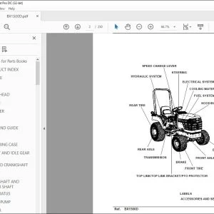 Kubota BX1500D Tractor Parts Book Manual - PDF DOWNLOAD
