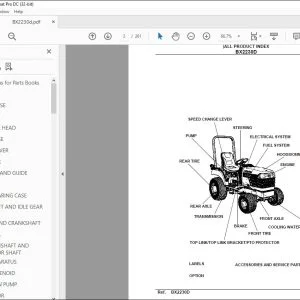 Kubota BX2230D Tractor Parts Book Manual - PDF DOWNLOAD