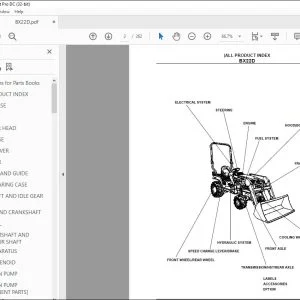 Kubota BX22D Tractor Parts Book Manual - PDF DOWNLOAD