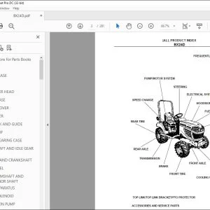 Kubota BX24D Tractor Parts Book Manual - PDF DOWNLOAD