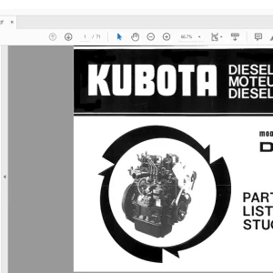 Kubota D950-BBS-1 Diesel Engine Parts List Manual - PDF DOWNLOAD