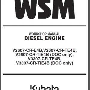 Kubota Engines Shop Manual & Parts Catalog - PDF DOWNLOAD COMPLETE SET
