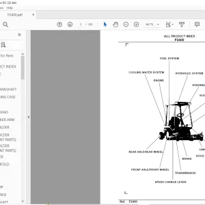 Kubota F2400 Tractor Parts Book Manual - PDF DOWNLOAD