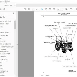 Kubota L2500DT Tractor Parts Book Manual - PDF DOWNLOAD