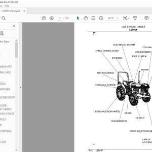 Kubota L2500F Tractor Parts Book Manual - PDF DOWNLOAD