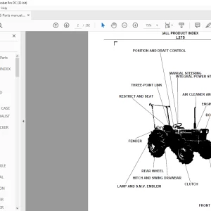 Kubota L275 Tractor Parts Book Manual - PDF DOWNLOAD