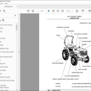 Kubota L2800DT HST Tractor Parts Book Manual - PDF DOWNLOAD