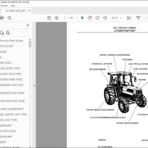 Kubota L3130DT GST HST Tractor Parts Book Manual - PDF DOWNLOAD