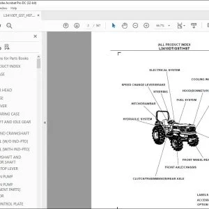 Kubota L3410DT GST HST Tractor Parts Book Manual - PDF DOWNLOAD