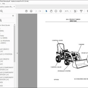 Kubota Loaders-Buckets LA211 Parts Manual - PDF DOWNLOAD