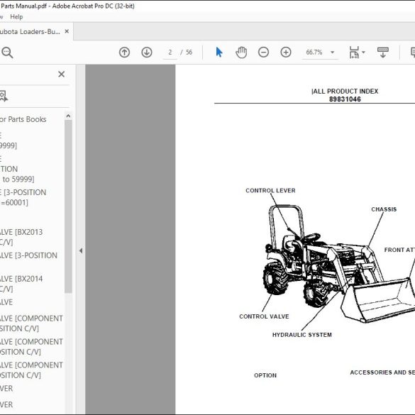 Kubota Loaders Buckets La211 Parts Manual Pdf Download Heydownloads