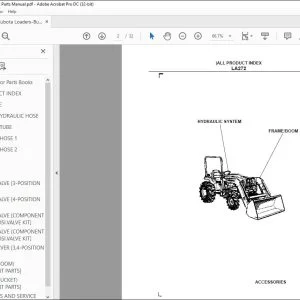 Kubota Loaders-Buckets LA272 Parts Manual - PDF DOWNLOAD
