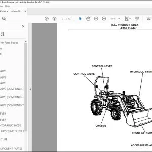 Kubota Loaders-Buckets LA352 Parts Manual - PDF DOWNLOAD