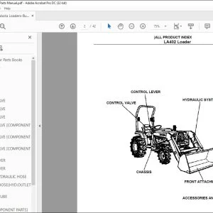Kubota Loaders-Buckets LA402 Parts Manual - PDF DOWNLOAD