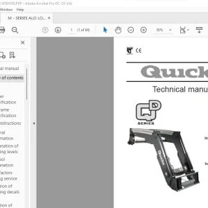 Kubota Quicke Non-self leveling Q20 Q30 Q40 Q50 Q60 Self leveling Q25 Q35 Q45 Q55 Q65 Q75 Q85 Technical Manual - PDF DOWNLOAD