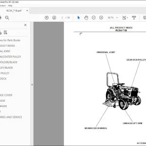 Kubota RC54-71B Mower Parts Book Manual - PDF DOWNLOAD