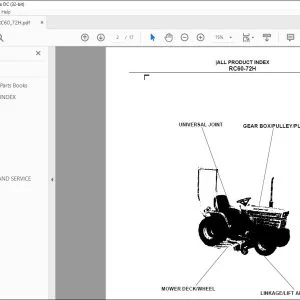 Kubota RC60-72H Mower Parts Book Manual - PDF DOWNLOAD